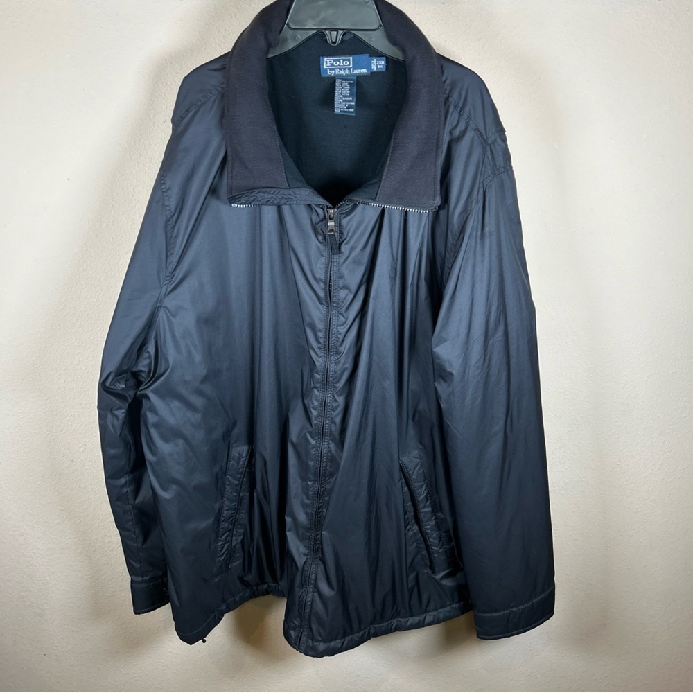 Polo Ralph Lauren Jacket Mens 2XB 2XL BIG Insulated Hooded Lined Navy Full Zip